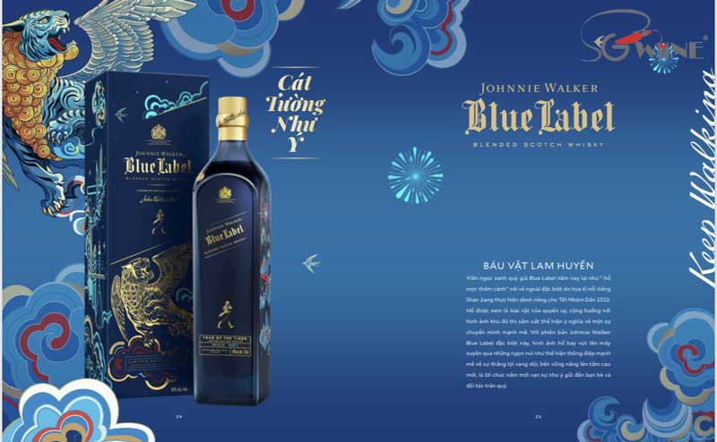 Giá trị xứng tầm với rượu Johnnie Walker Blue Label hộp quà tết 2023 thích hợp cho việc biếu tặng và thưởng thức cùng gia đình và người thân trong dịp tết nguyên đán 2023
