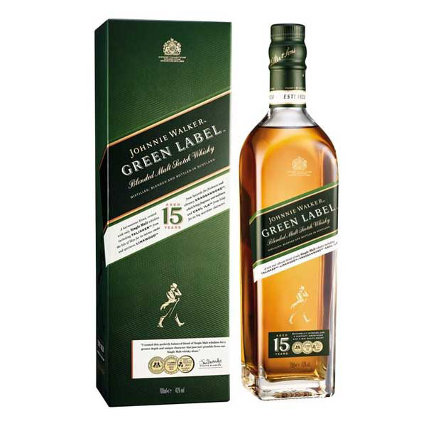 Rượu Johnnie Walker Green Label – Một sản phẩm rượu Johnnie Walker với hương vị đậm đà trưởng thành từ loại whisky 15 năm tuổi